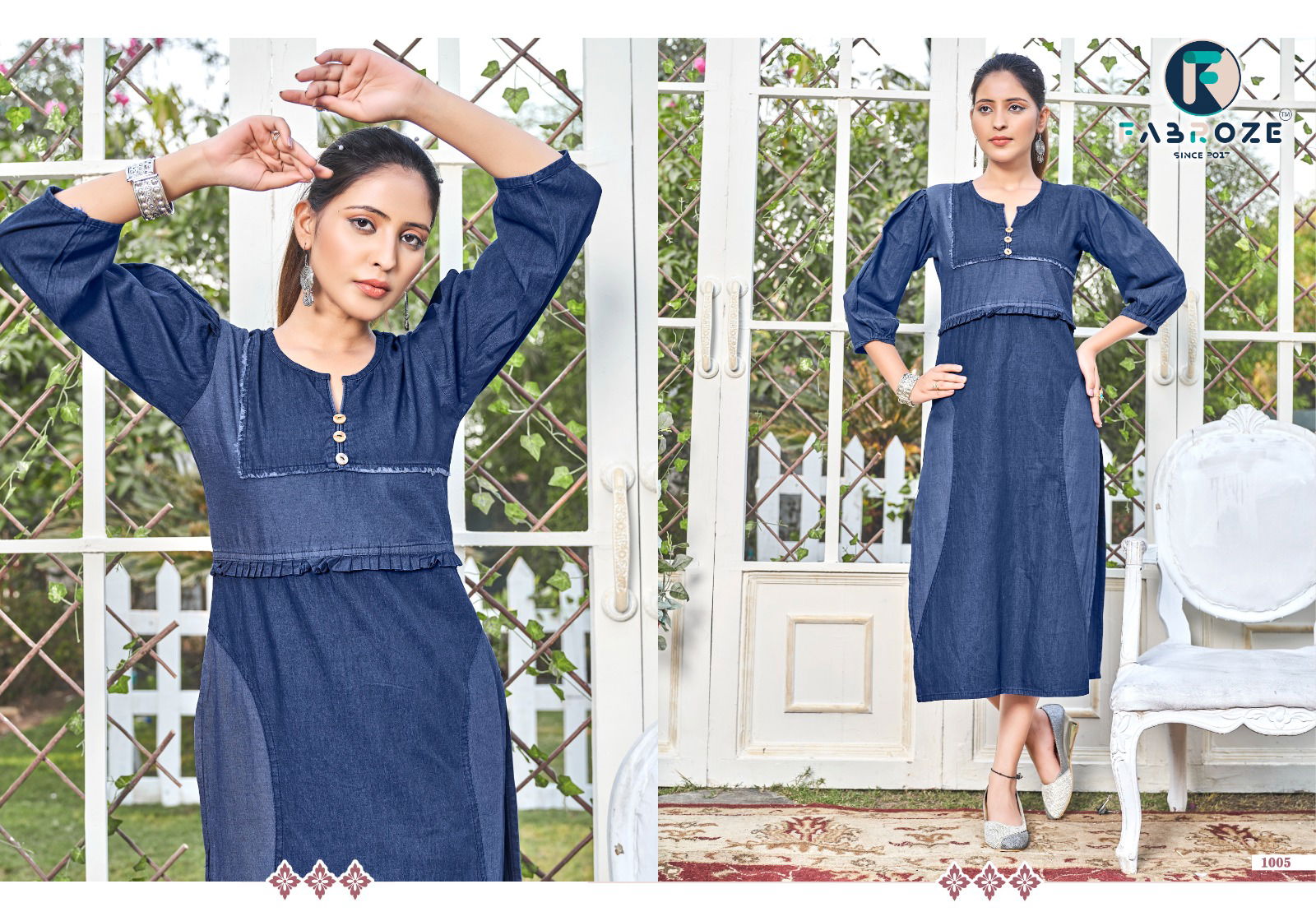 Fabroze Lakshya 1 Party Wear Wholesale Denim Kurti Catalog